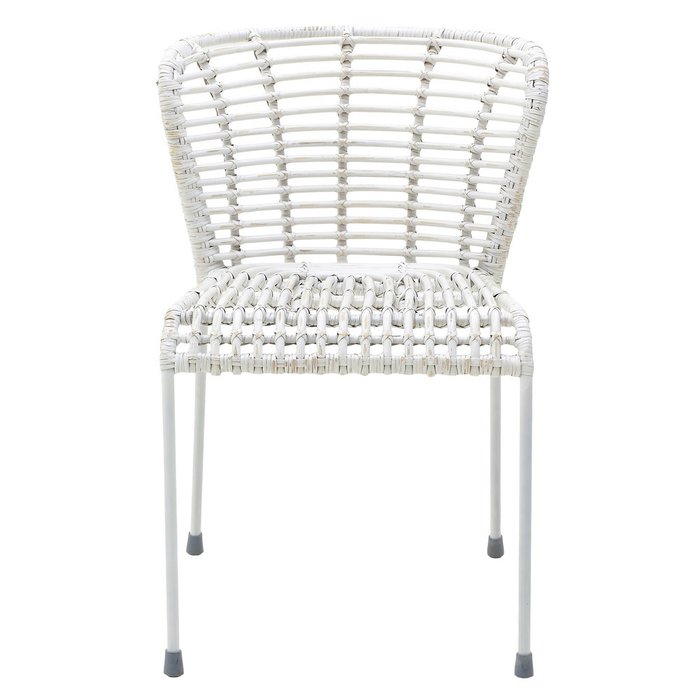 Стул белого цвета на металлических ножках - купить Садовые стулья по цене 19980.0