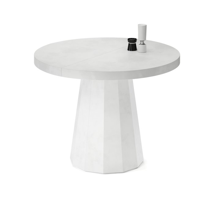 Обеденный стол раздвижной Хатиса М белого цвета - лучшие Обеденные столы в INMYROOM