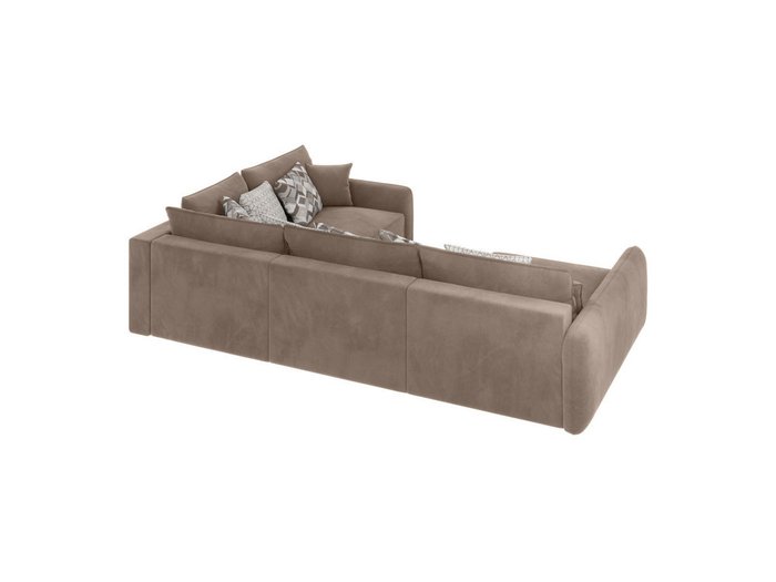 Угловой диван-кровать Портленд правый темно-бежевого цвета - лучшие Угловые диваны в INMYROOM