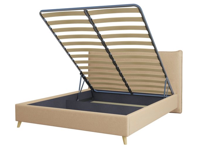 Кровать Kamizo 120х200 бежевого цвета с подъемным механизмом - купить Кровати для спальни по цене 26192.0