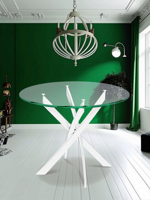 Обеденный стол R1000 с белыми ножками - купить Обеденные столы по цене 14970