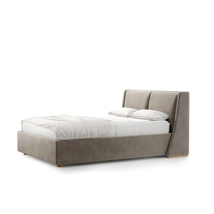 Кровать Iris 140х200 серо-коричневого цвета  - купить Кровати для спальни по цене 137070.0