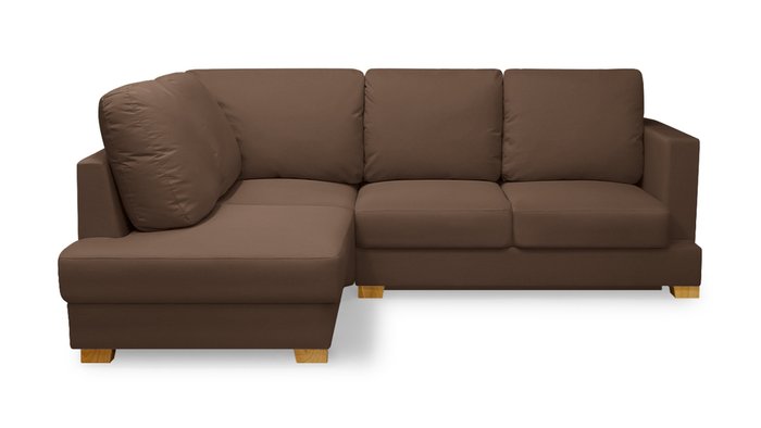 Угловой диван-кровать Плимут коричневого цвета - купить Угловые диваны по цене 88000.0