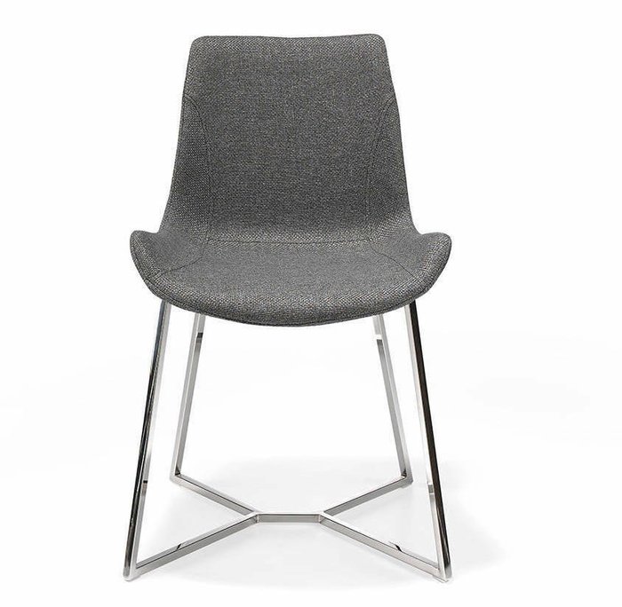 Стул в обивке из ткани серого цвета - купить Обеденные стулья по цене 47990.0