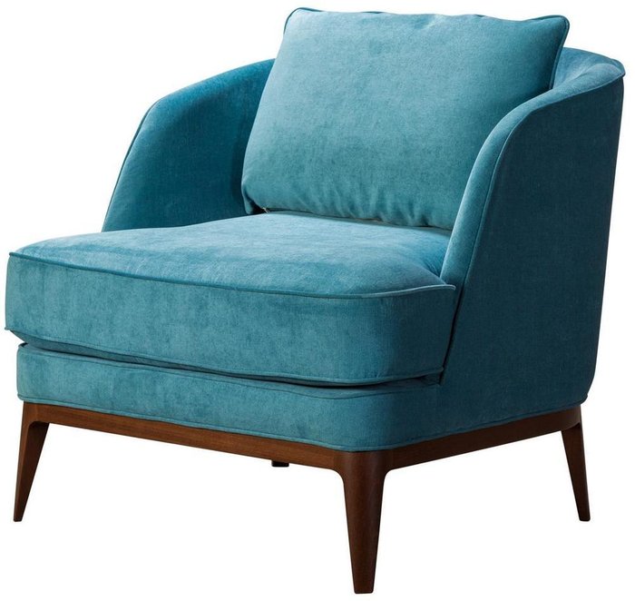 Кресло Окланд голубого цвета - лучшие Интерьерные кресла в INMYROOM