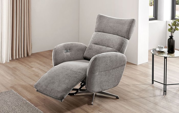 Кресло-реклайнер Star серого цвета - купить Интерьерные кресла по цене 134930.0