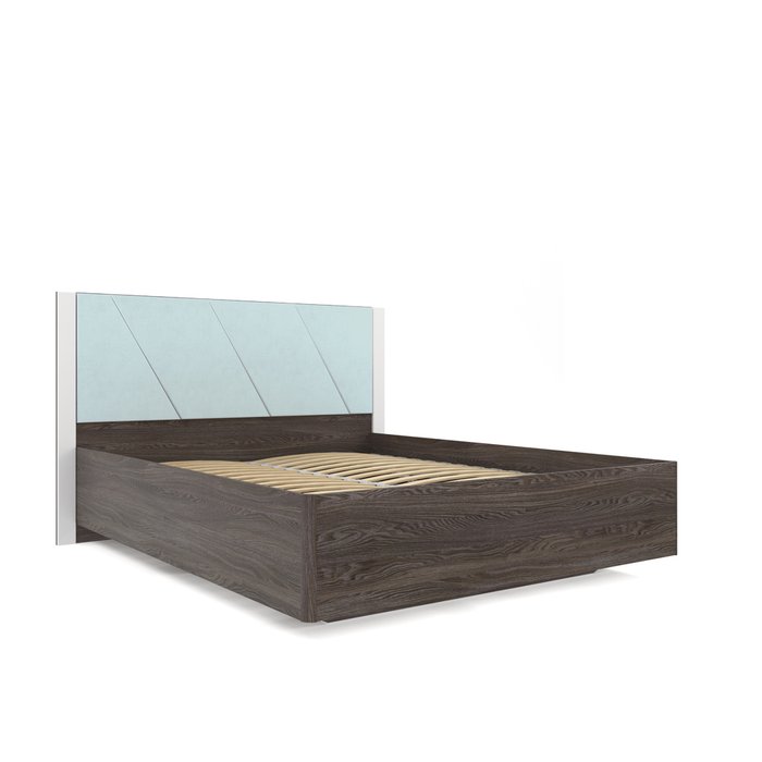 Кровать Селеста 160х200 с подъемным механизмом бирюзово-коричневого цвета - лучшие Кровати для спальни в INMYROOM