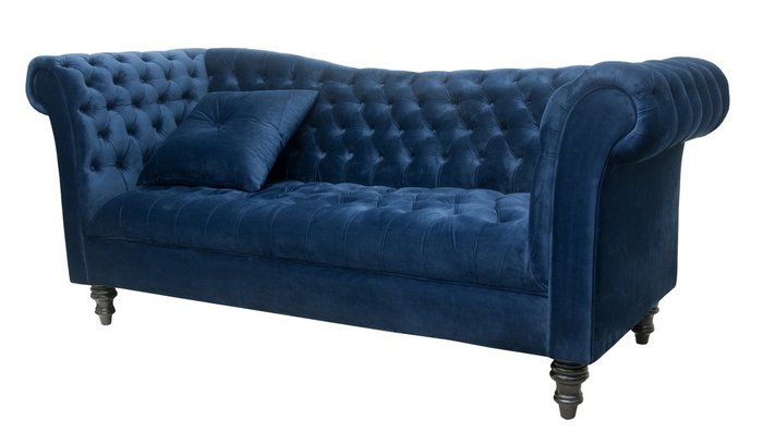 Диван Lina темно-синего цвета - купить Прямые диваны по цене 115380.0