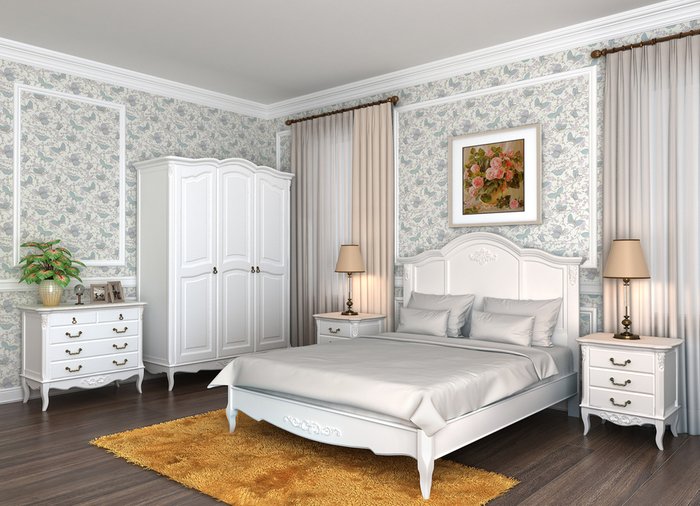 Кровать Akrata 120×200 белого цвета  - купить Кровати для спальни по цене 57935.0