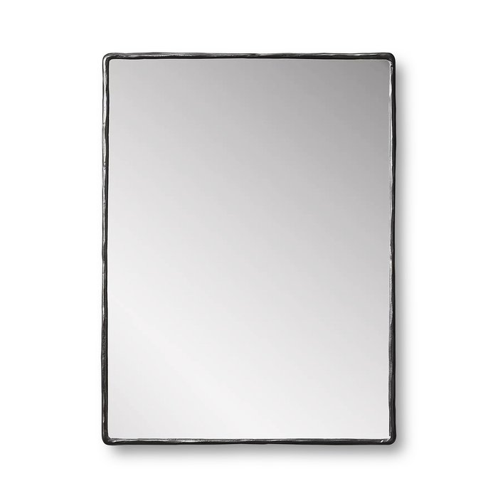 Прямоугольное настенное зеркало Tirramus 130x150 темно-серого цвета