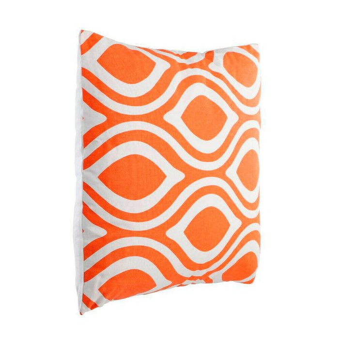 Декоративная подушка Chevery 45х45 оранжево-белого цвета - лучшие Декоративные подушки в INMYROOM