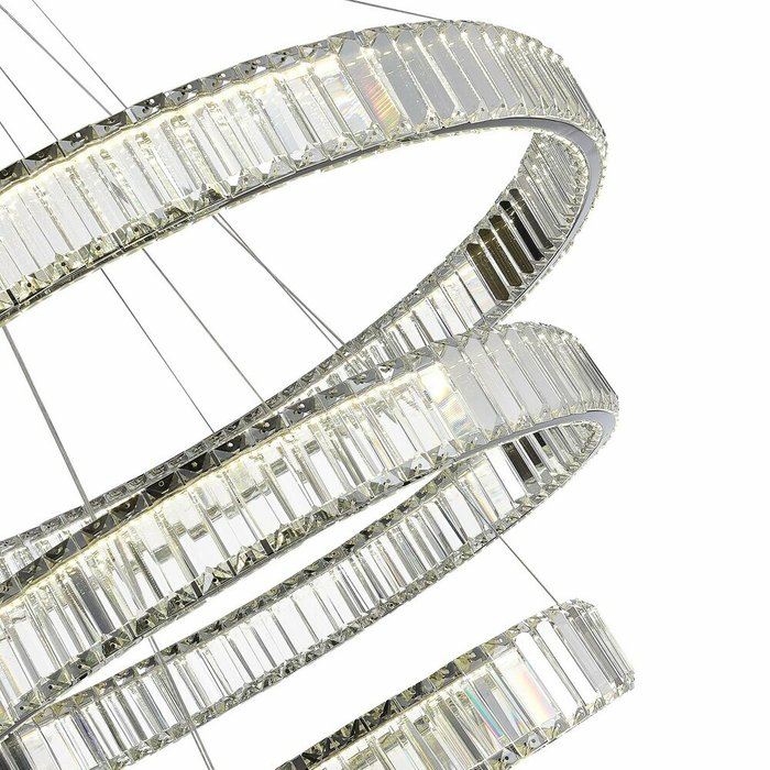Люстра подвесная ST-Luce Хром/Прозрачный LED 1*122W 4000K TIVOLI - лучшие Подвесные люстры в INMYROOM