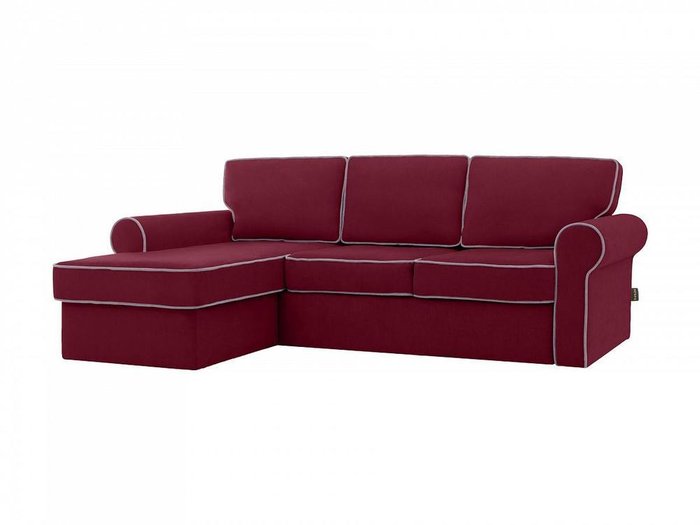 Угловой диван-кровать Murom бордового цвета  - купить Угловые диваны по цене 115830.0