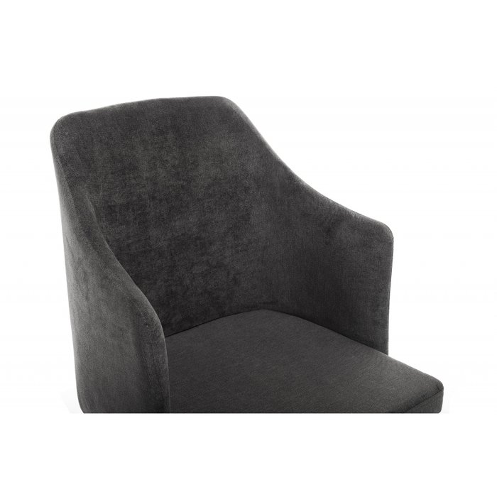 Стул Lans на металлическом каркасе с обивкой темно-серого цвета - лучшие Обеденные стулья в INMYROOM