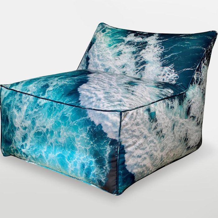 Кресло Angle Ocean Wave синего цвета
