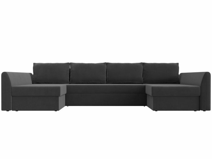 Угловой диван-кровать Гесен серого цвета - купить Угловые диваны по цене 72990.0