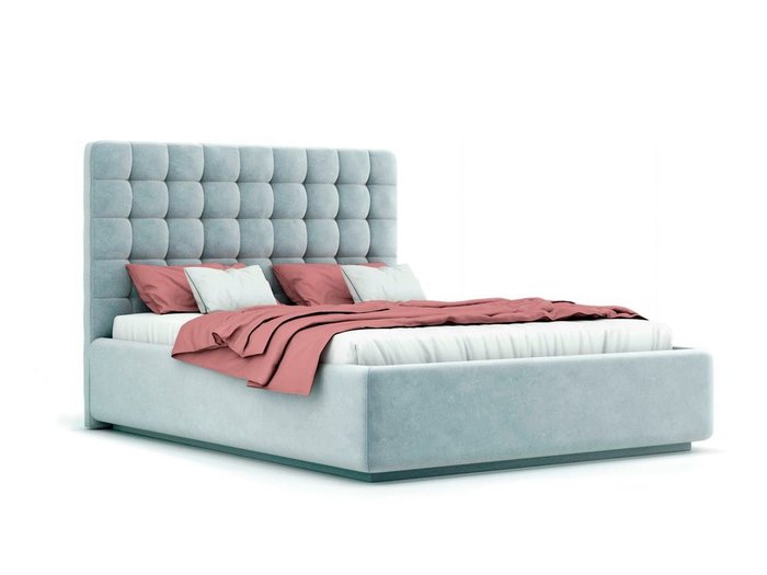 Кровать Vita серого цвета с ортопедическим основанием 140х200 - купить Кровати для спальни по цене 24821.0