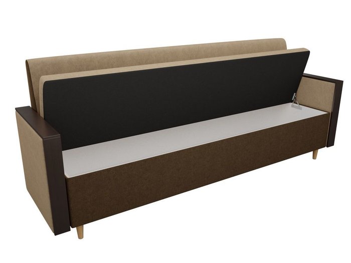 Кухонный прямой диван Модерн коричнево-бежевого цвета - купить Прямые диваны по цене 17090.0