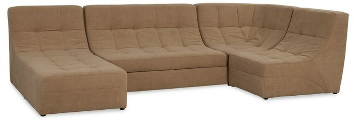 Угловой диван-кровать Палладиум светло-коричневого цвета - лучшие Угловые диваны в INMYROOM