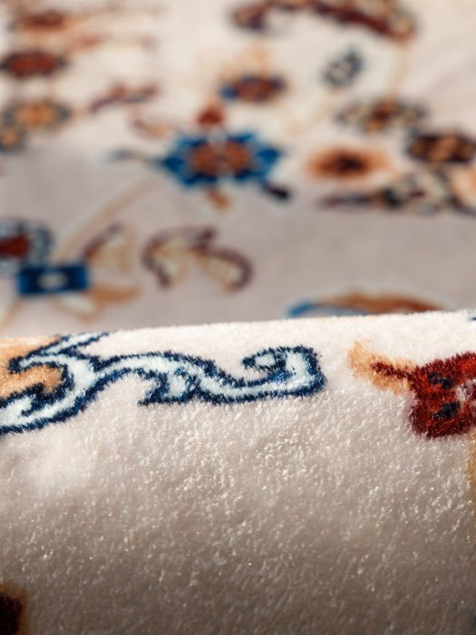 Ковер Silk medina 80x150 бежево-синего цвета - лучшие Ковры в INMYROOM Ковер Silk medina 80x150 бежево-синего цвета - лучшие Ковры в INMYROOM