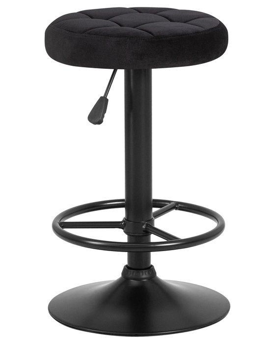 Табурет барный Bruno черного цвета на черной металлической ножке - купить Барные стулья по цене 5230.0