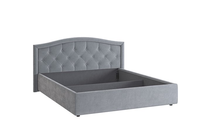 Кровать Верона 2 160х200 темно-синего цвета без подъемного механизма - лучшие Кровати для спальни в INMYROOM