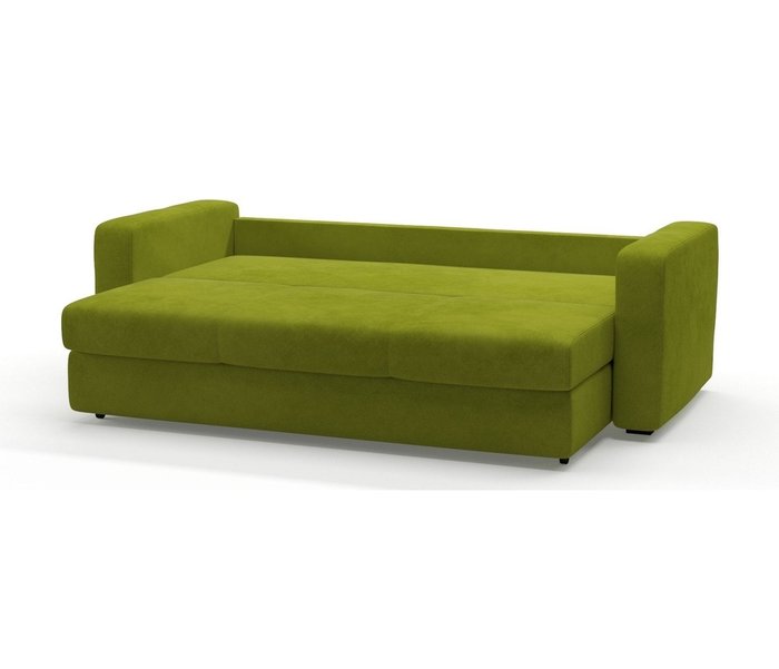 Диван-кровать Риквир в обивке из велюра светло-зеленого цвета - лучшие Прямые диваны в INMYROOM