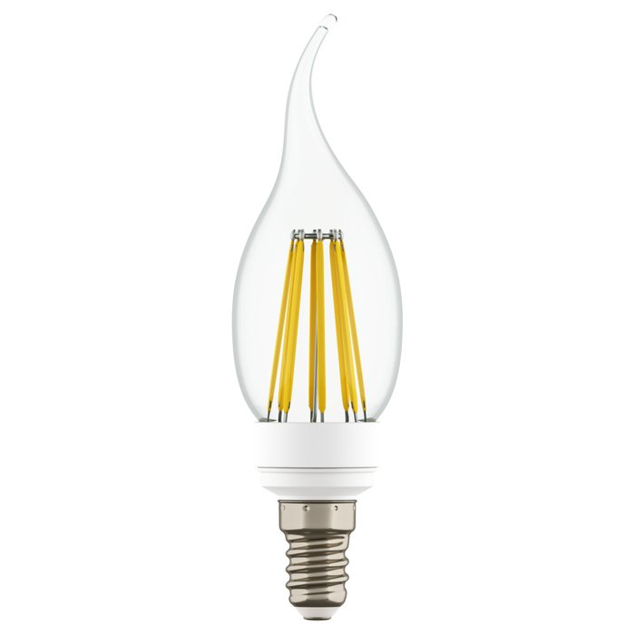 Лампа LED FILAMENT 220V CA35 E14 6W=65W 400-430LM 360G CL 4000K 30000H формы свечи - купить Лампочки по цене 470.0