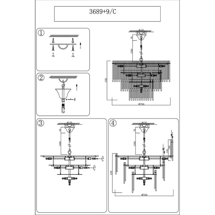 Люстра Newport 3680 3689+9/C brass - лучшие Подвесные люстры в INMYROOM Люстра Newport 3680 3689+9/C brass - лучшие Подвесные люстры в INMYROOM