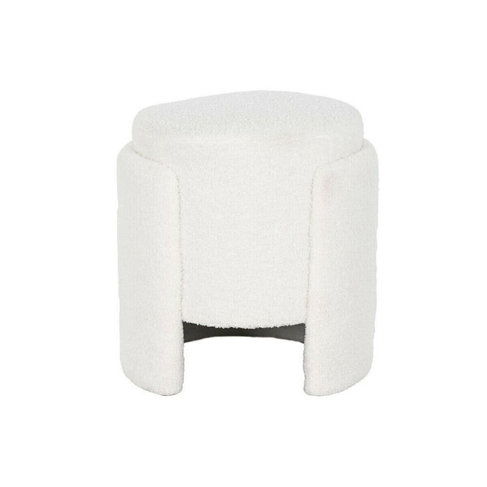 Пуфик подставка для ног Белый полиэстер Деревянный MDF Scandi 40 x 40 x 43 cm - купить Пуфы по цене 13768.0