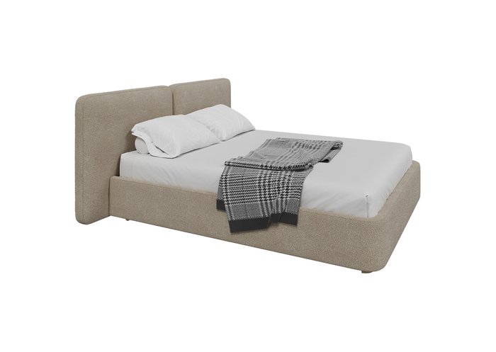 Кровать Hub Soft 160х200 цвета каучино с подъемным механизмом - лучшие Кровати для спальни в INMYROOM