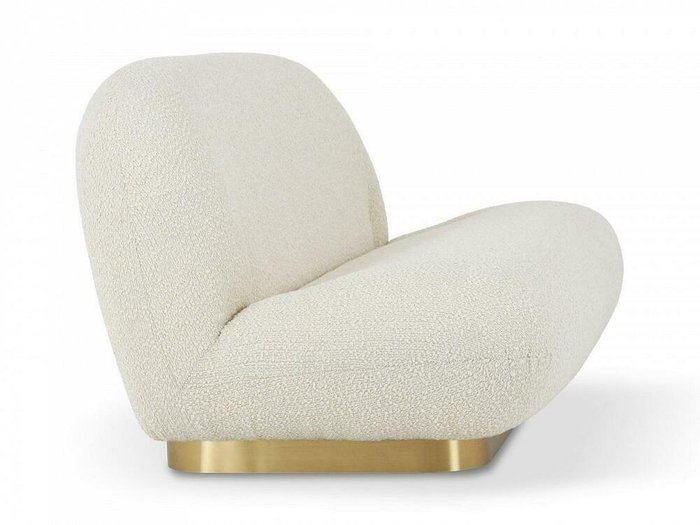 Диван Pacha белого цвета с золотым основанием - лучшие Прямые диваны в INMYROOM