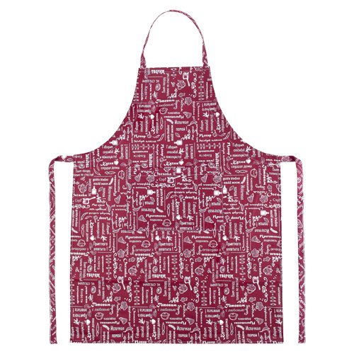 Фартук 'Правила кухни' 70х90, с карманом и регулируемой бретелью, рогожка, 100 % хлопок, 'Вишня' Фартук 'Правила кухни' 70х90, с карманом и регулируемой бретелью, рогожка, 100 % хлопок, 'Вишня'