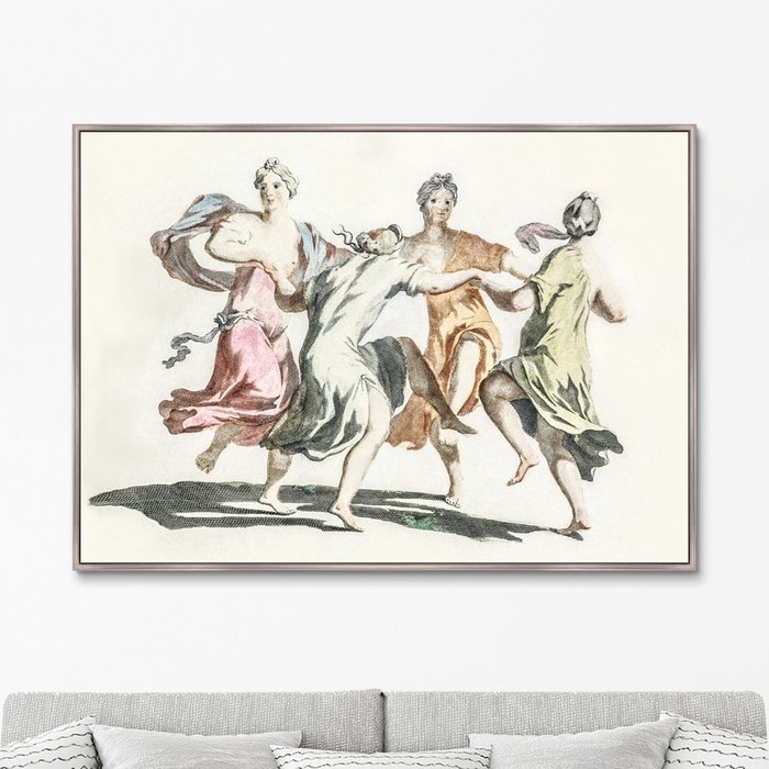 Репродукция картины Four dancing women, 1695г.