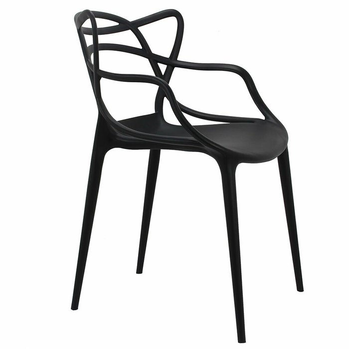 Набор из шести стульев черного цвета с подлокотниками - купить Обеденные стулья по цене 25040.0