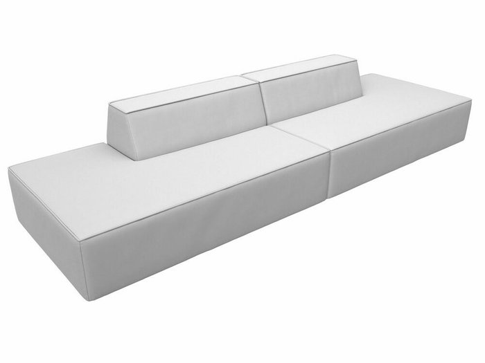 Прямой модульный диван Монс Лофт белого цвета (экокожа) - лучшие Прямые диваны в INMYROOM