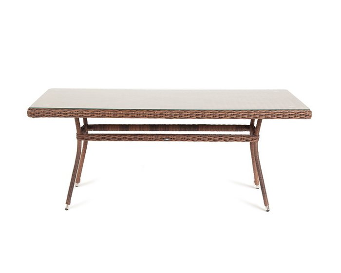Обеденный стол Латте 160 коричневого цвета - купить Садовые столы по цене 58422.0