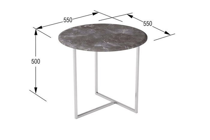 Стол журнальный Альбано цвета серый мрамор - купить Кофейные столики по цене 4425.0