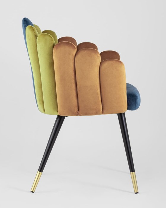 Кресло Камелия сине-зеленого цвета  - лучшие Обеденные стулья в INMYROOM