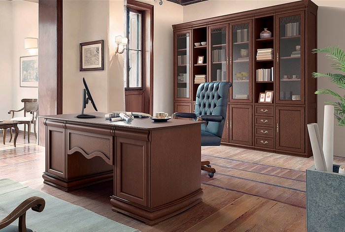 Стол письменный Оскар коричневого цвета - купить Письменные столы по цене 136000.0