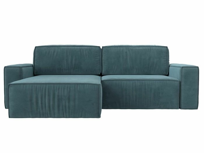 Угловой диван-кровать Прага классик бирюзового цвета левый угол - купить Угловые диваны по цене 78999.0