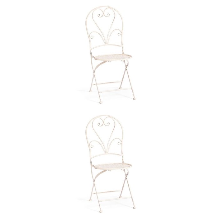 Набор из двух стульев Love Chair антично-белого цвета