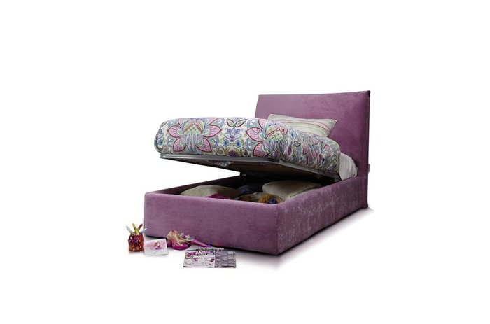 Кровать с подъемным механизмом Trendy 120х200 розового цвета - лучшие Одноярусные кроватки в INMYROOM