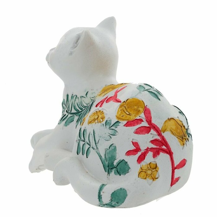 Фигура декоративная Кошка белого цвета - лучшие Фигуры и статуэтки в INMYROOM