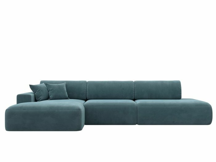 Угловой диван-кровать Лига 036 Модерн Лонг темно-бирюзового цвета левый угол - купить Угловые диваны по цене 112999.0