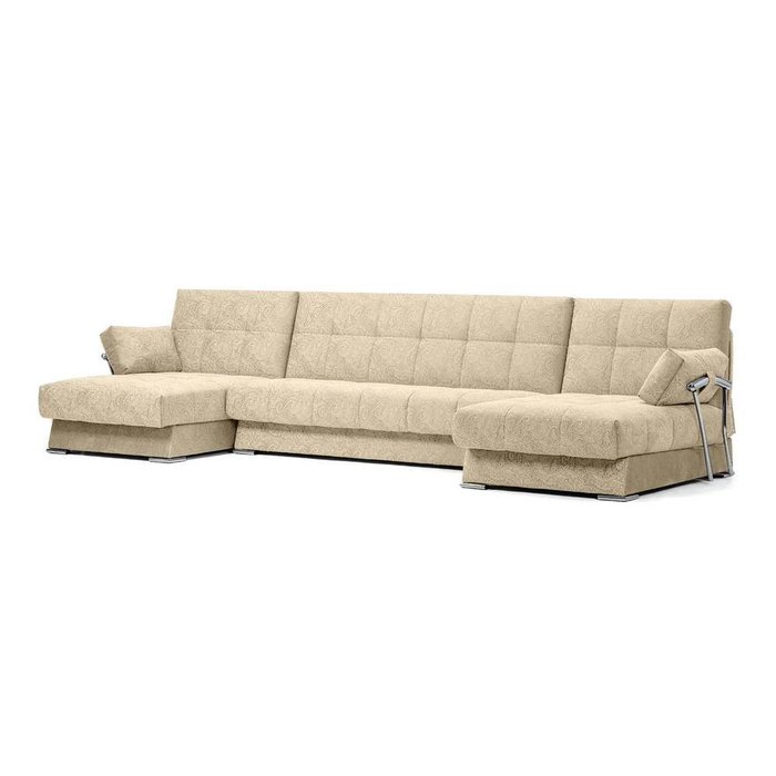 П-образный модульный диван-кровать Дудинка Letizia бежевого цвета - купить Угловые диваны по цене 79990.0