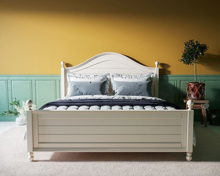Кровать Odri 180х200 молочного цвета - лучшие Кровати для спальни в INMYROOM
