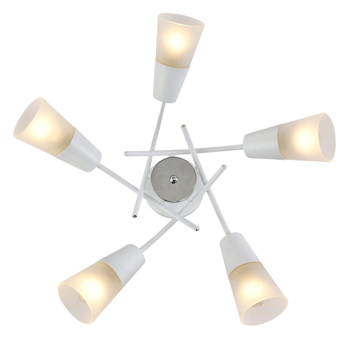 Светильник на штанге Escada 1109/5P Е14*40W White/Chrome CALLA - лучшие Подвесные светильники в INMYROOM
