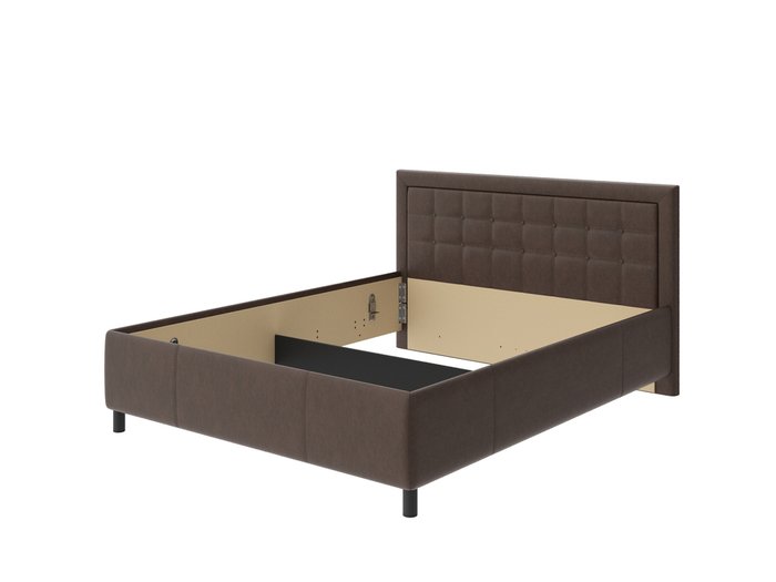 Кровать Como Veda 2 160х200 темно-коричневого цвета (рогожка) - купить Кровати для спальни по цене 30220.0