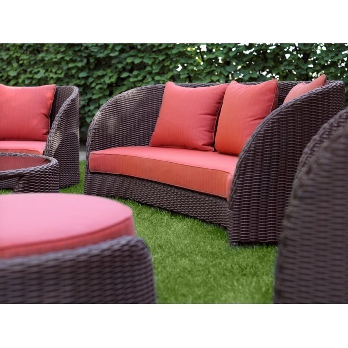 Оттоманка Тюльпан с красными подушками - лучшие Садовые кресла в INMYROOM